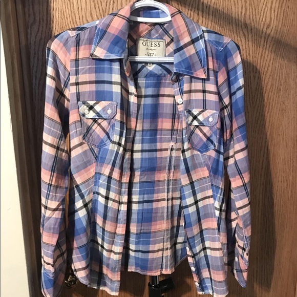 Guess plaid button down shirt - Picture 2 of 2